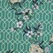 1 Yard Cotton Poplin Fabric Green Floral and Geometric - La Fortuna de lo Memorable Print